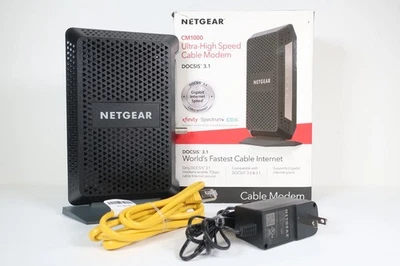 NETGEAR CM1000 Cable Modem – PRE-OWNED – Black – Fast Free Shipping - Image 1 of 4
