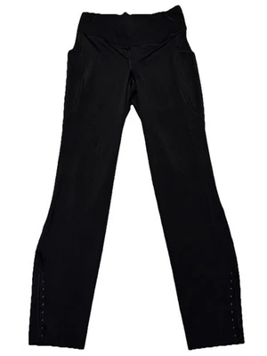 Lululemon Fast Free tiro alto ajustado 25" bolsillos negro gimnasio correr talla 6 op Foto 1 de 4