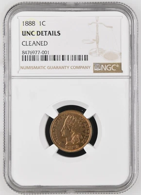 US 1 Cent 1888 NGC MS UNC Philadelphia  Mint - Image 1 of 4