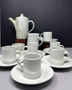 David Leach Fluted Coffee Set 15 Piece #2479 - Picture 1 of 24