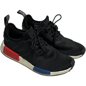 ADIDAS Boost NMD R1 Black OG Black Knit Sneakers Size: US 9 - Picture 1 of 8
