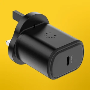 Cygnett PowerPlus 20W USB-C PD Wall Charger UK - Black - Wall Plug Fast Charging - Picture 1 of 11