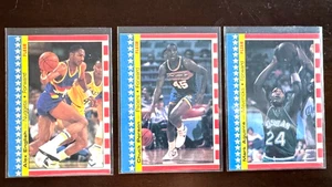 1986-87 LOT OF 3 FLEER BASKETBALL STICKERS ENGLISH, PERSON, AGUIRRE - Picture 1 of 5