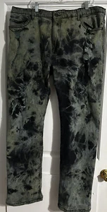 Men’s Robin’s Jean Rhinestone Flap Pocket Tie Dye Size 44 x 34 Moto - Picture 1 of 12