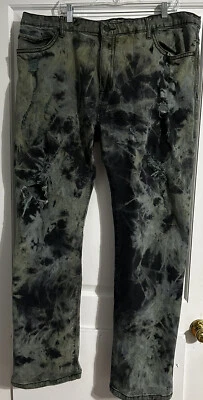 Hombre Robin’s Jean Estrás Solapa Bolsillo Tie Dye Talla 44 x 34 Moto Foto 1 de 4