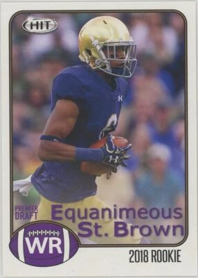 2018 SAGE HIT Premier Draft Equanimeous St. Brown Rookie Packers Bears RC #72 - Image 1 of 2
