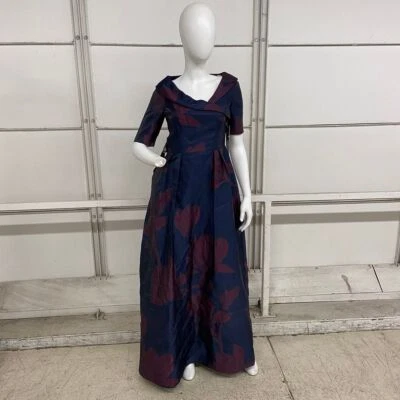 KAY UNGER Coco Maxi Gown Women's Size 4 Carbon/Boysenberry 5519260 - Image 1 of 4