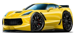 Chevy Corvette Z06 ZL3 2015-18 calcomanía de pared pegatina gráfico garaje hombre cueva decoración - Imagen 1 de 12