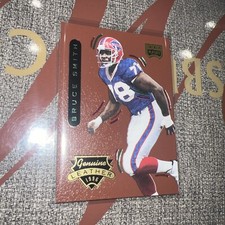 🔥Bruce Smith GENUINE LEATHER CARD 1996 Playoff Contenders #85 Bills HOF 🔥1027