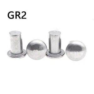 Titanium M4 M5 M6 M7 GR2 Round Head Solid Rivets - Picture 1 of 12