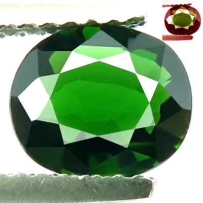 Натуральный хром турмалин 1,21 карата безупречный лучший хром зеленый овальный идеальный покрой!  - Изображение 1 из 4