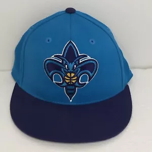 New Orleans Hornets NBA Adidas Fitted Hat Cap Teal Purple Color Size 6 7/8-7 1/4 - Picture 1 of 12