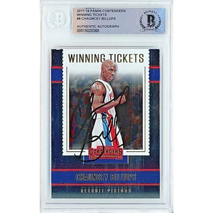 2017 Panini Winning Ticket #9 Chauncey Billups Signed Card AUTO Beckett Pistons - Picture 1 of 5