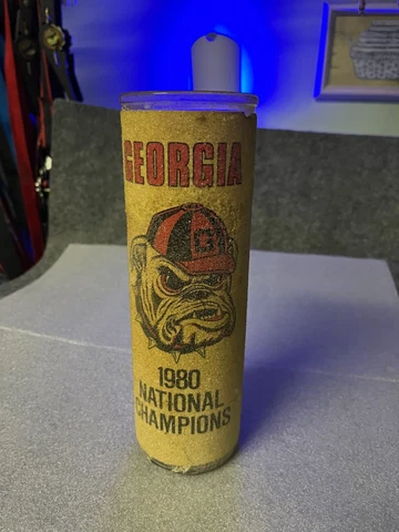 Vintage Georgia Bulldogs 1980 National Championship Candle Glass Cover