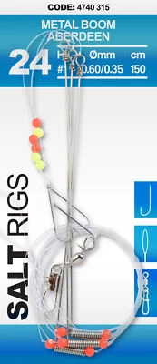 Spro Salt Rig 24 Brandungsvorfächer Metal Boom Gr. 1 2 4 6 8 150cm SALE - Bild 1 von 2