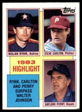 1984 Topps Steve Carlton/Gaylord Perry/Nolan Ryan 101 Houston
