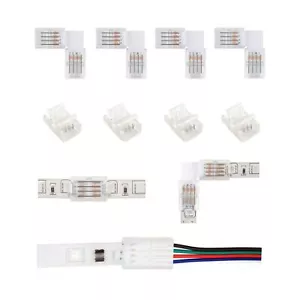 5X 2/3/4/5/6Pin led Connector For 2835/3528/5050 RGB/CCT/RGBW LED Strip Lights - Imagen 1 de 10