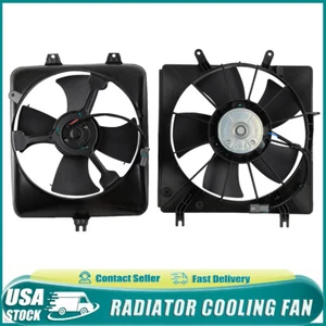 2PCS AC Condenser Radiator Cooling Motor Fan For 2003-2007 Honda Accord V6 3.0L - Picture 1 of 13