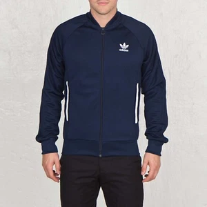 ADIDAS ORIGINALS SHMOO CARDIGAN STYLE NAVY BLUE TOP SIZE MEDIUM - Picture 1 of 8