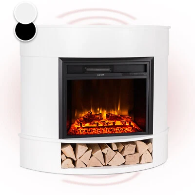 KLARSTEIN Elektrokamin mit Heizung 900/1800 W elektrischer Kamin Timer Fernbedienung Weiß