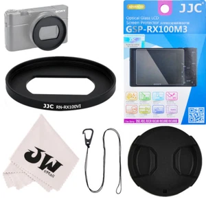 5in1 Kit Lens Cap（with keeper）+Filter Adapter+Screen Protector for Sony RX100 VI - Picture 1 of 12
