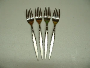 Lote de 4 tenedores de ensalada cubiertos de acero inoxidable vintage Oneida Community VENETIA COMO NUEVOS - Imagen 1 de 3