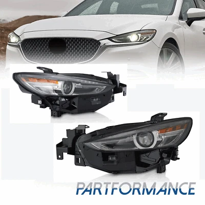 Pair Full LED Headlights For 2018-2021 Mazda 6 Adaptive W/AFS Headlamps LH+RH Foto 1 de 4