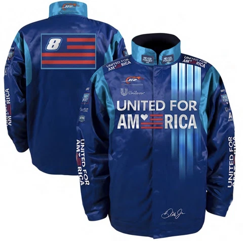 Dale Earnhardt Jr #8 United For America NASCAR Nylon Jacket Size Medium Cover