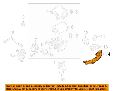Tubo de entrada de aire de admisión de aire del eje del motor Ford OEM 12-18 C-Max CP9Z9A624B Foto 1 de 2