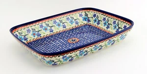 Polish Pottery Baking Dish 8 x 10" Handmade by Zaklady Boleslawiec, Oven Safe - Picture 1 of 4