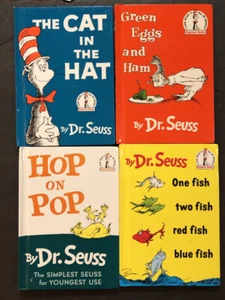Vintage -Lot -4 Dr .SEUSS hc books: (3- 1983 -1 From -1957! - Imagen 1 de 12