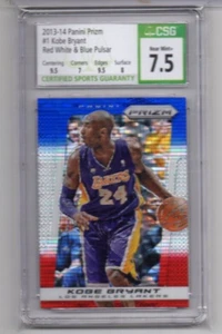 2013-14 Panini Prizm Rojo Blanco Azul Pulsar Prizm #1 Kobe Bryant CSG 7.5, Lakers - Imagen 1 de 2