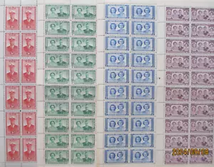BECHUANALAND PROTECTORATE - 1947 ROYAL VISIT - SG132-135 COMPLETE SHEETS SET MNH - Picture 1 of 9