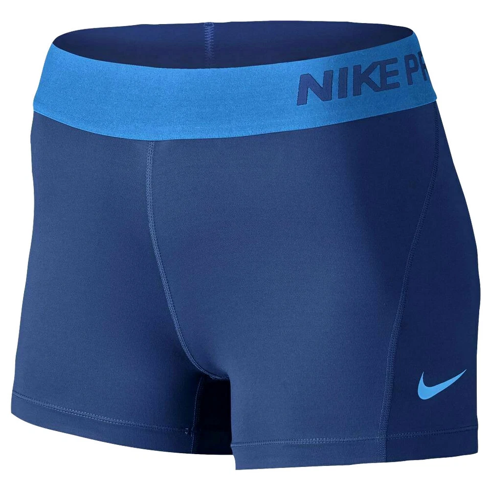 NEW! NIKE PRO COOL [M] Women's 3.0" COMPRESSION Yoga/Gym Shorts-Blue 849989-457 - Image 1 of 1