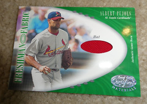 2001 Leaf Certified Freshman Fabric Albert Pujols Rookie Card with Swatch  /200