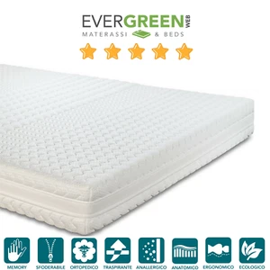 Orthopädische Matratze mit 4 cm Viscoschaum und Bezug abnehmbar h20 80x190 - Bild 1 von 4