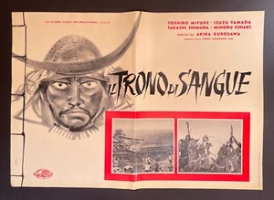 CINEMA fotobusta POSTER IL TRONO DI SANGUE Throne of Blood AKIRA KUROSAWA - Picture 1 of 1