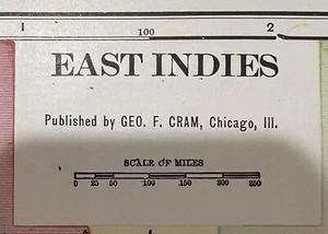 1911 Antike Weltkarte von Ostindien Einsatz Ladrone Island 15" x 22" - Bild 1 von 3