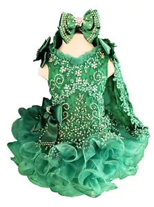 Jenniferwu Girls Tulle Flower Princess Wedding Party Handmade Beaded Dress 5T - Picture 1 of 6