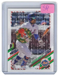 Corona Topps Holiday 2021 - Francisco Lindor SP variación de imagen #HW11 - Imagen 1 de 2