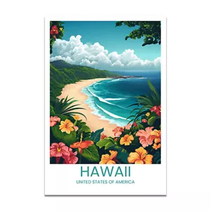 Hawaii, USA - Travel Poster #2 - Picture 1 of 6