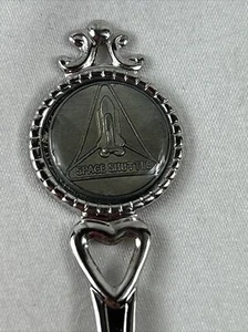 Space Shuttle Souvenir Spoon 3.5” Silver Tone Fort 1981 - Picture 1 of 3
