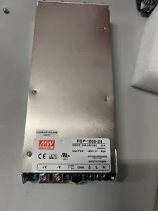 MW Mean Well Power RSP-1000-24 Input 100-240VAC output 24V+ - Picture 1 of 5