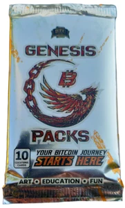 Genesis Pack (anno 2023) - 1 BUSTINA con 10 FIGURINE - Bitcoin Trading Cards USA - Foto 1 di 4