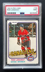 ROD LANGWAY 1981-82 O-PEE-CHEE 81-82 NO 186 PSA 92559 - Bild 1 von 2