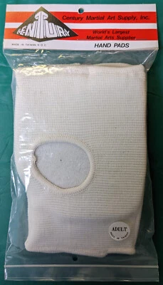 Century Martial Arts Cloth Light Impact Hand Pads Protectors, White - Size Adult Foto 1 de 3
