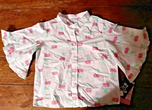 Nwt new  Art Class girls size 6 6x cherry cherries white blouse shirt darling - Picture 1 of 2