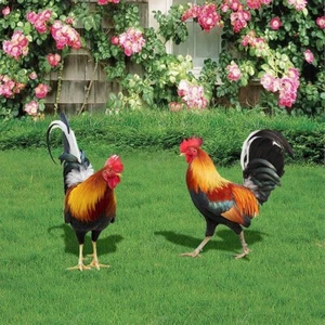Rooster Decor Chicken Statue Outdoor Garden Decoration Yard Art Figure Sculpture - Picture 1 of 6