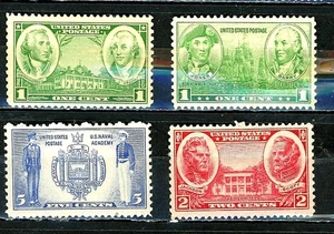 JUEGO DE 4 SELLOS ANTIGUOS CLÁSICOS SIN USAR - VER FOTOS PARA MÁS DETALLES - EN MUY BUEN ESTADO - OG - MNH - Imagen 1 de 2