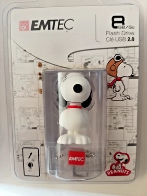 SNOOPY EMTEC 8GB USB 2.0 FLASH DRIVE- NEW IN PACKAGE - Image 1 of 4